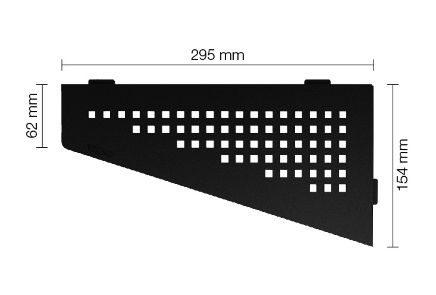 Schlüter Systems SHELF-E-S3 Wand-Ablagesystem Square MGS - strukturbeschichtet graphitschwarz SES3D3MGS