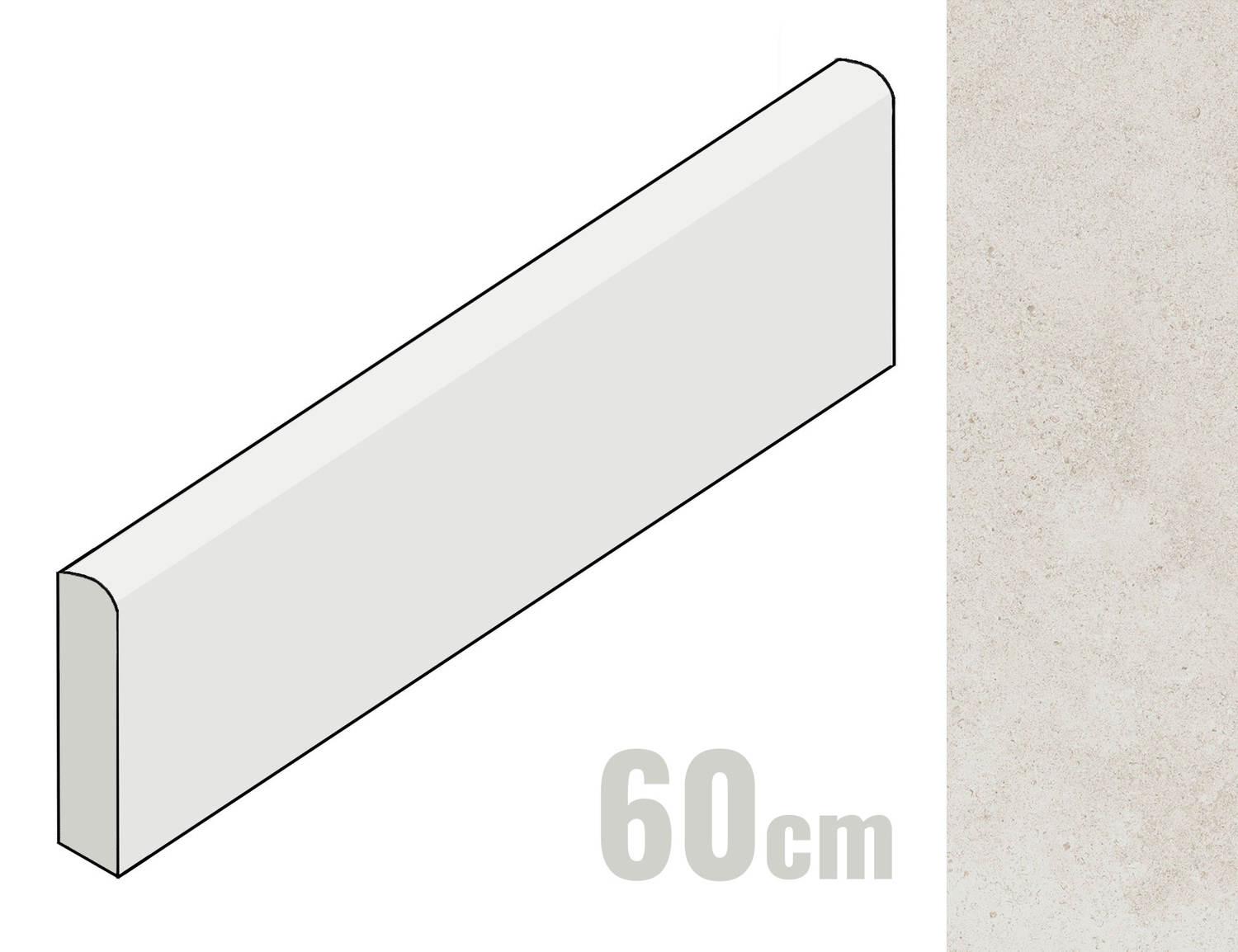 Villeroy & Boch Hudson Sockel 8x60 White Sand 2872 SD1B 0