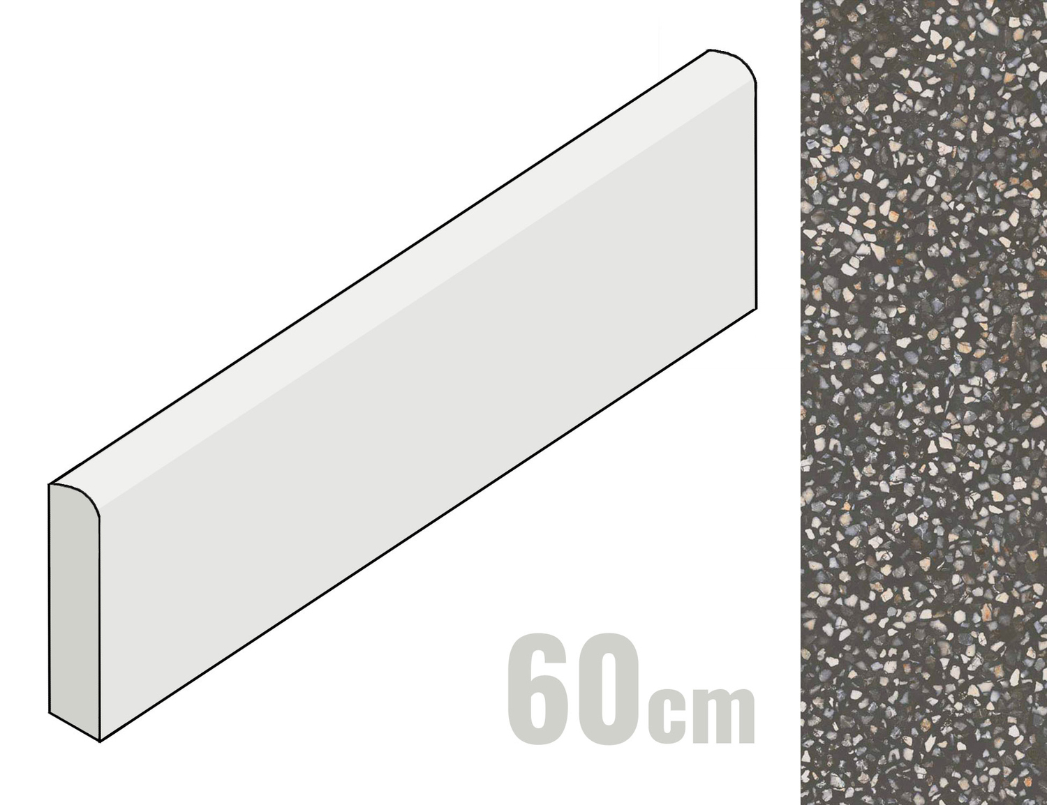 Marazzi Art Sockel 7x60 Anthracite M2SU