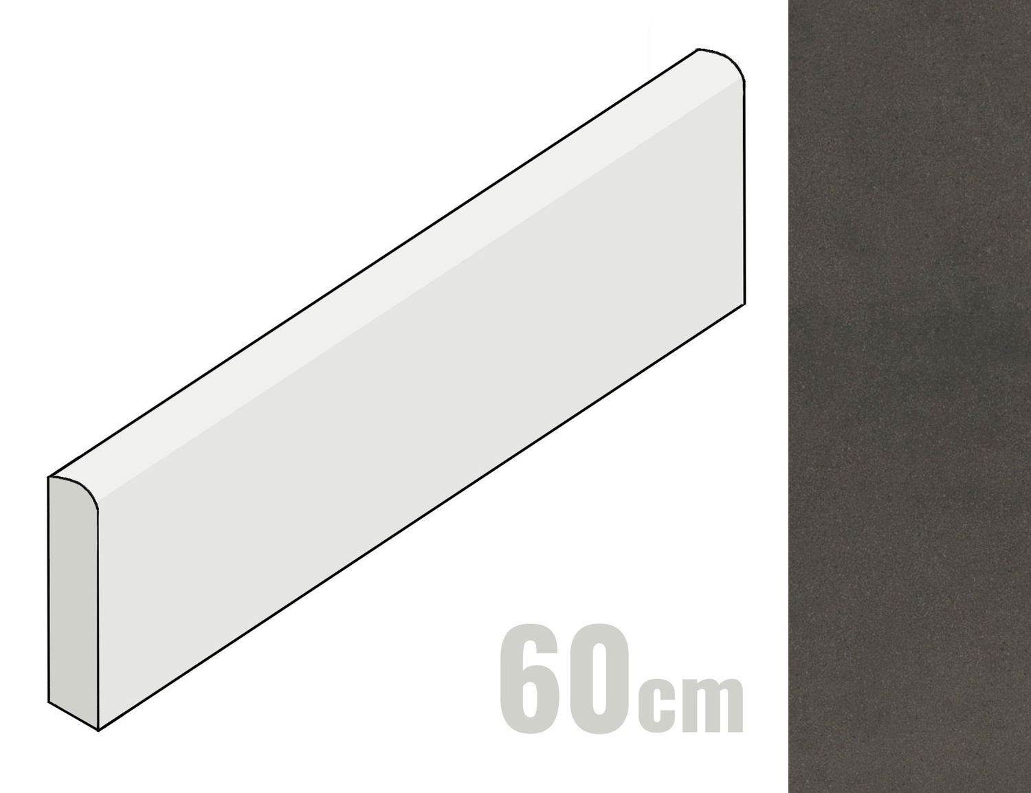 Marazzi Cementum Sockel 7x60 Carbon M9YK