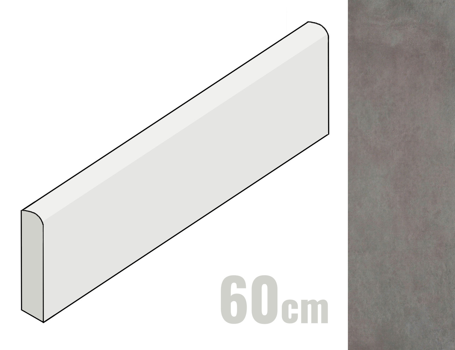 Marazzi Powder Sockel 7x60 Graphite M0ER