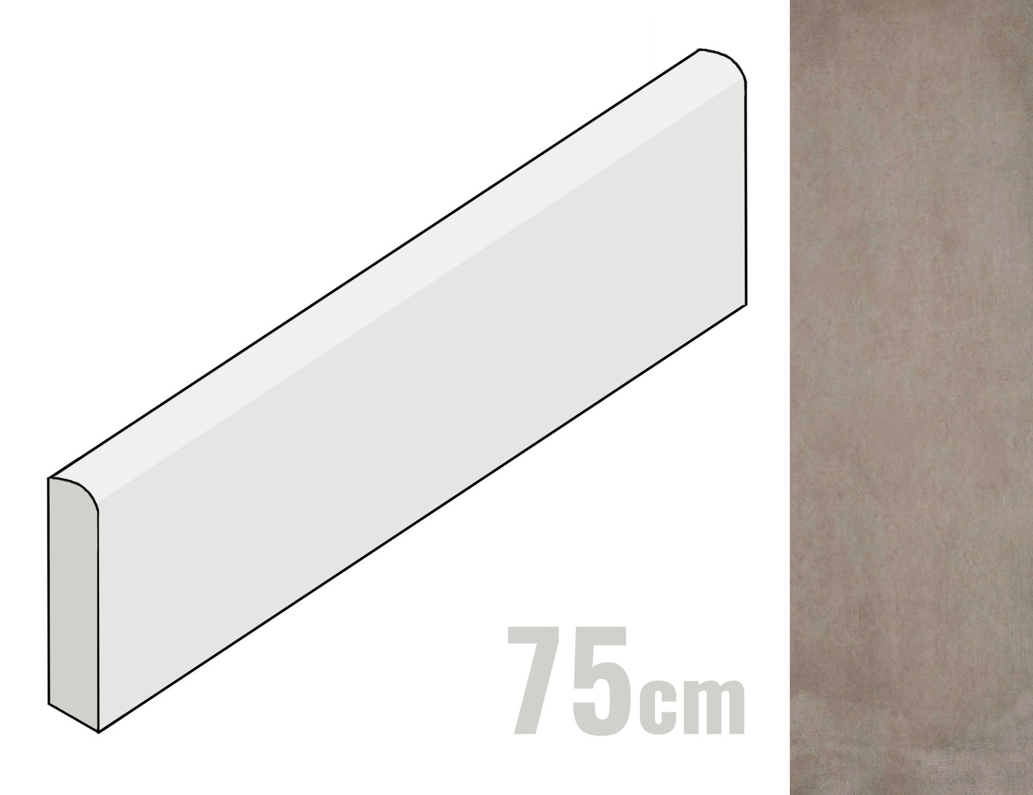 Marazzi Powder Sockel 7x75 Mud MMXH