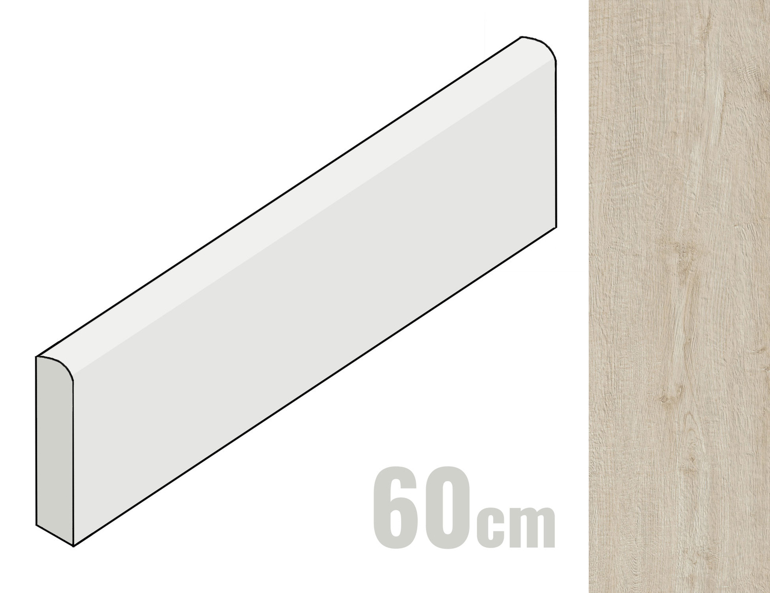 Marazzi Treverkhome Sockel 7x60 Acero MLCQ