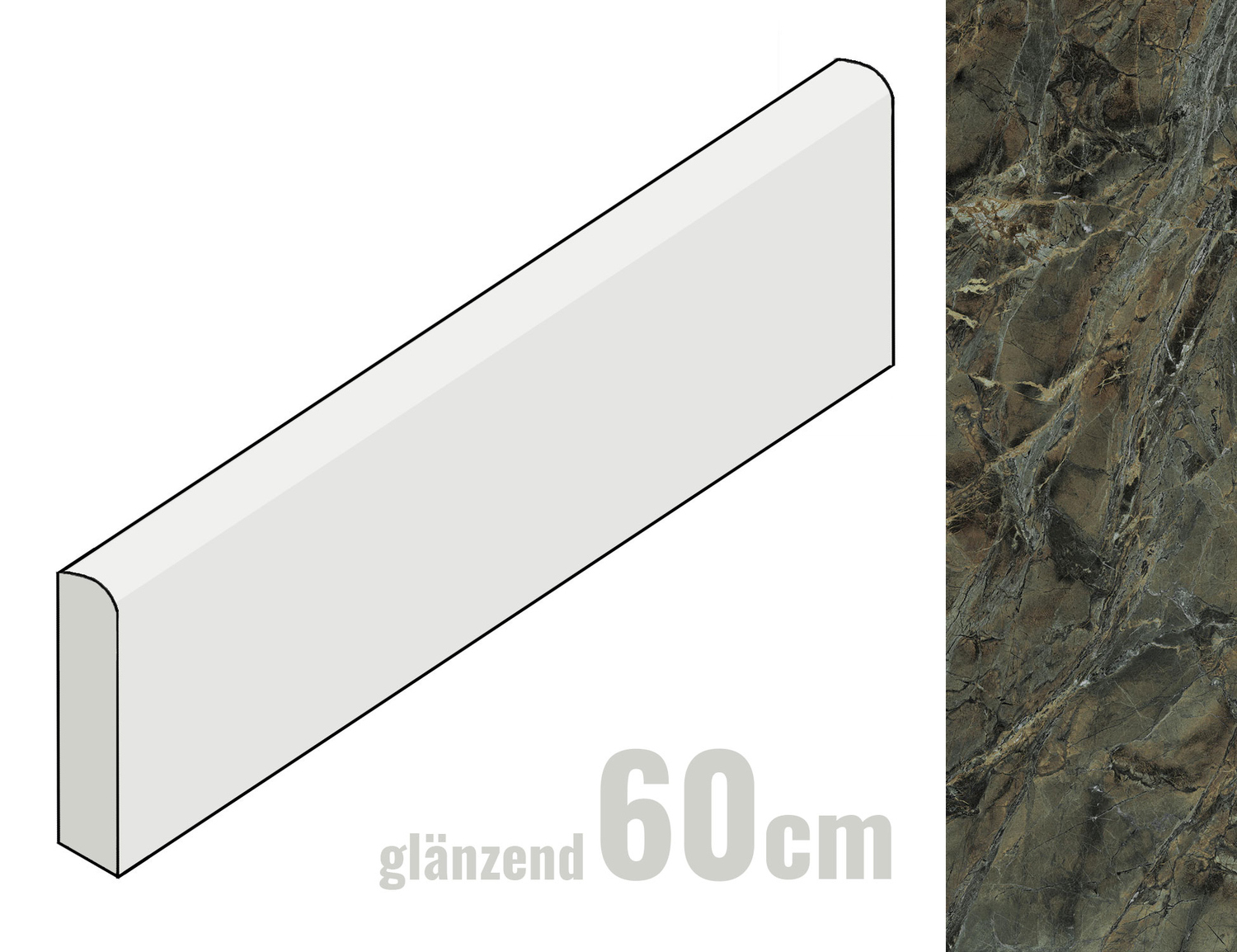 Marazzi Allmarble Sockel 7x60 Verde Borgogna MF0U