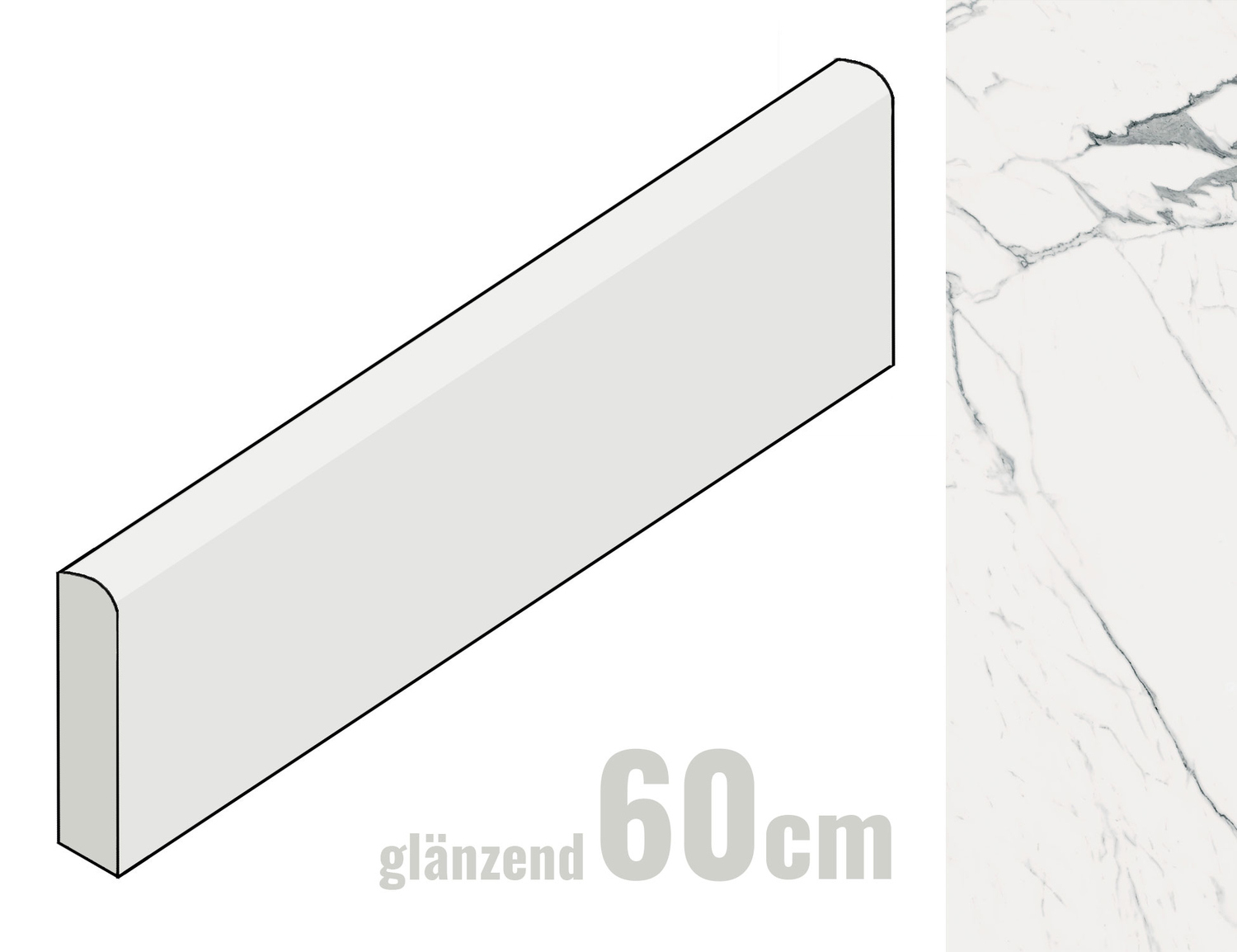 Marazzi Allmarble Sockel 7x60 Statuario MMKP