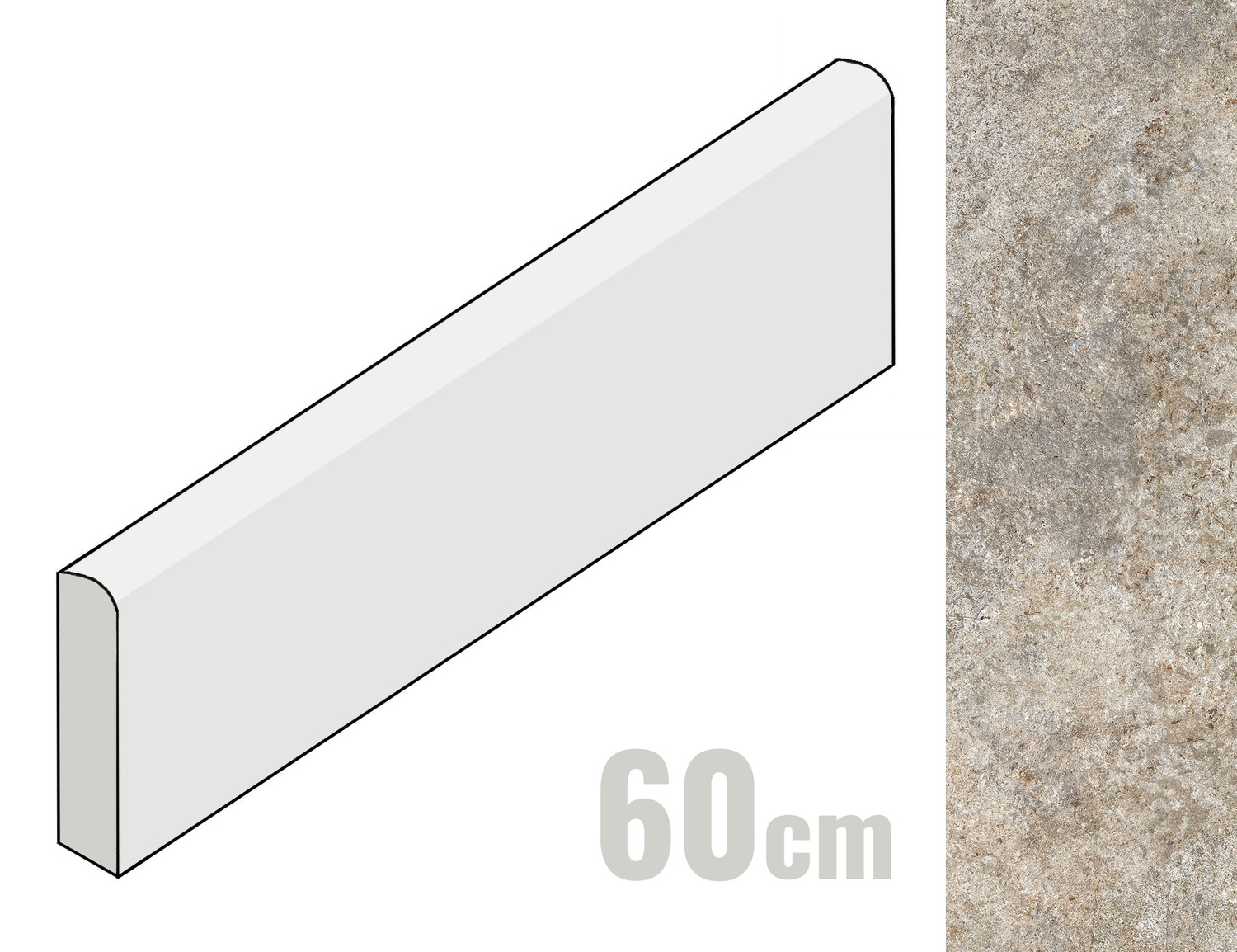 Villeroy & Boch Bourgogna Sockel 5x60 Greige 2875 DM70 0