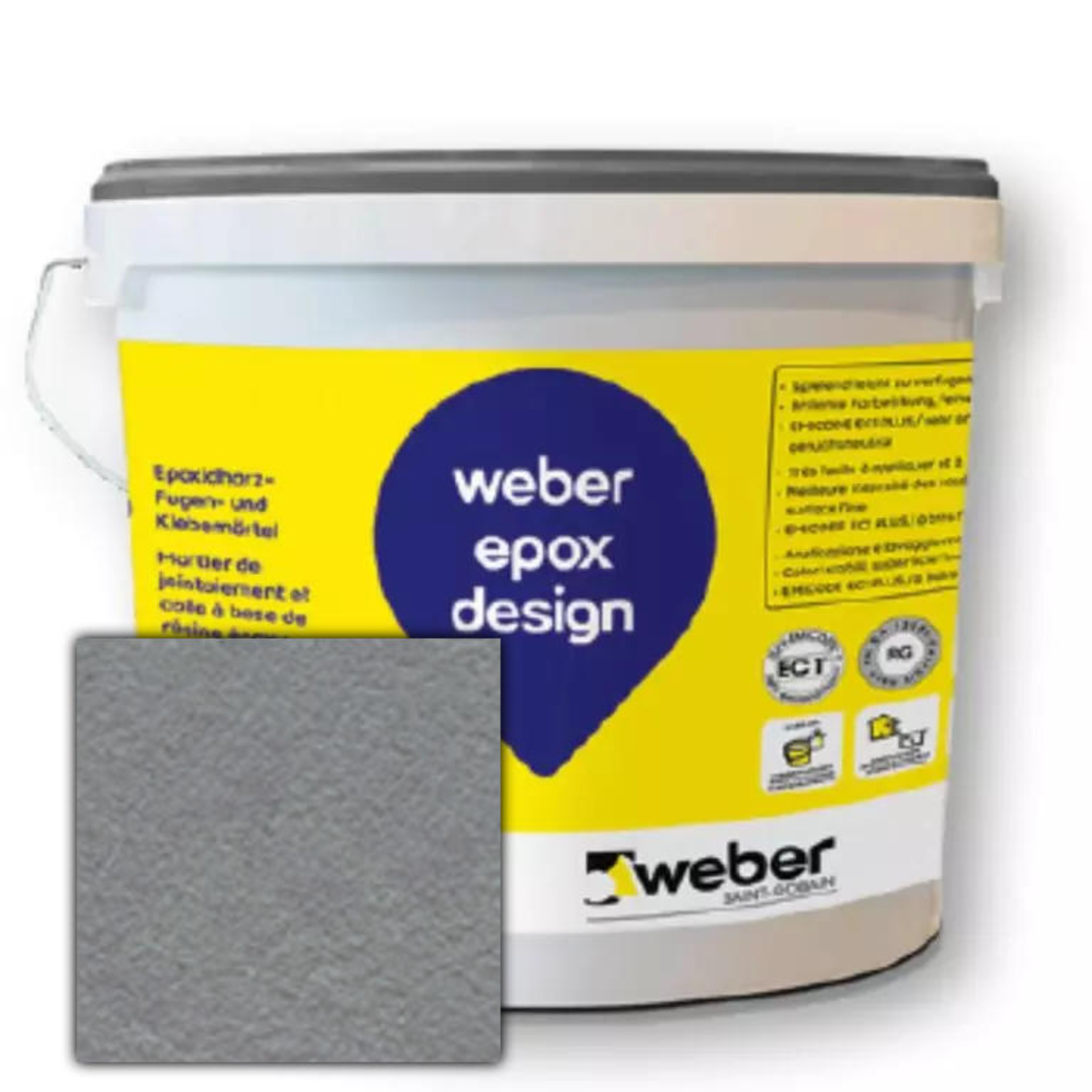 Weber Saint-Gobain weber.epox design 2K Epoxidharzkleber und Fugenmörtel dunkelgrau 408418