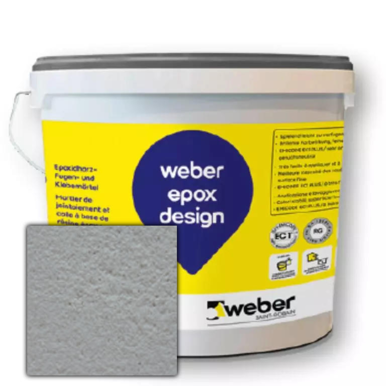Weber Saint-Gobain weber.epox design 2K Epoxidharzkleber und Fugenmörtel zementgrau 408386