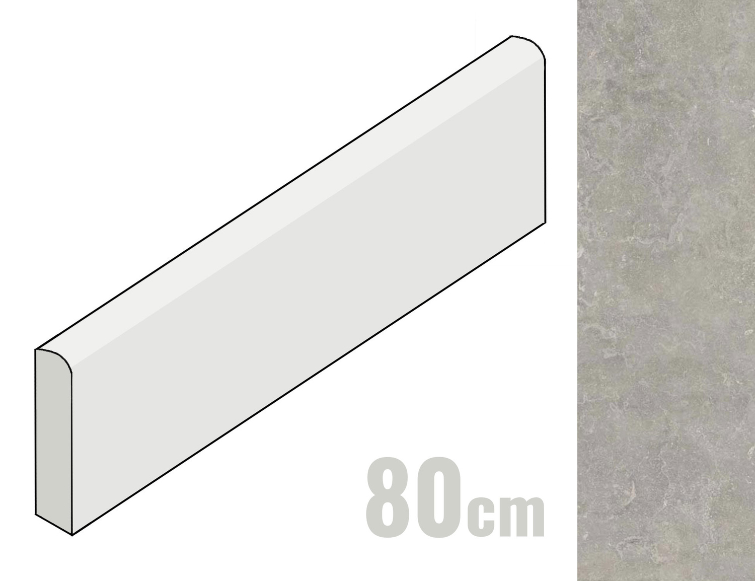 ceramicvision Memento Sockel 5.5x80 Bruges Grey CVPF60012337