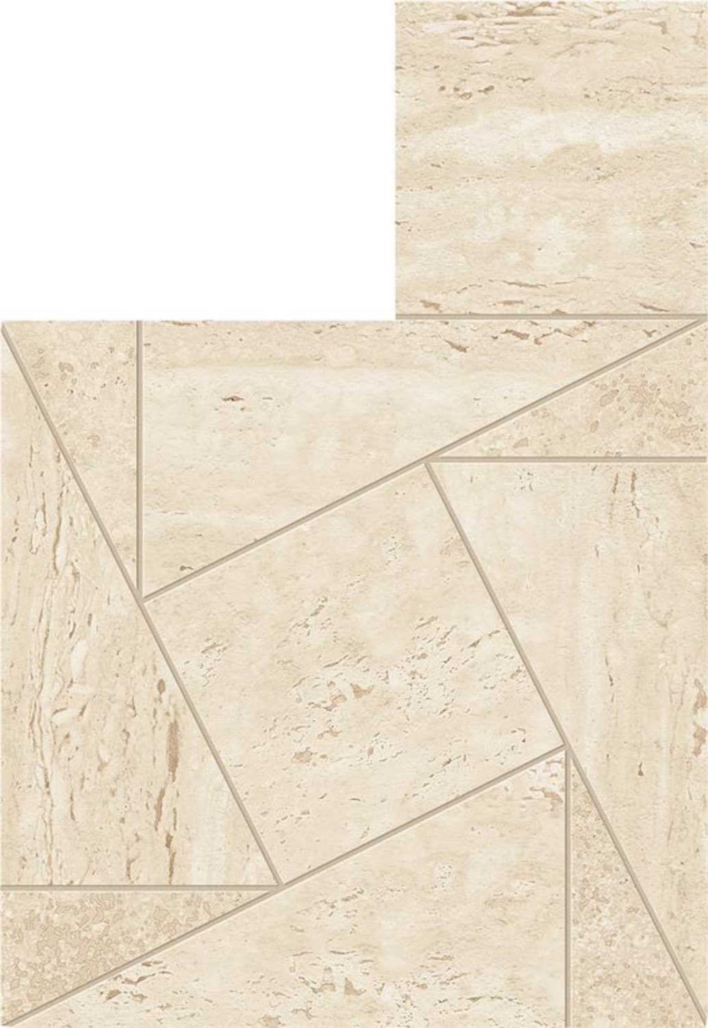 Atlas Concorde Marvel Travertine Mosaik Tessellation 22x26 Sand AF9H