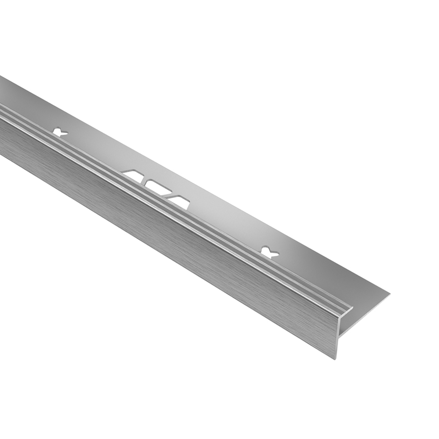 Schlüter Systems VINPRO-STEP Treppenprofil ACGB - Aluminium chrom gebürstet eloxiert VPSTL100ACGB