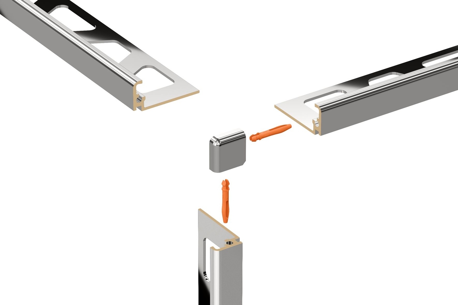 Schlüter Systems JOLLY-MC Außenecke 90° MC - Messing verchromt EV/J100MC