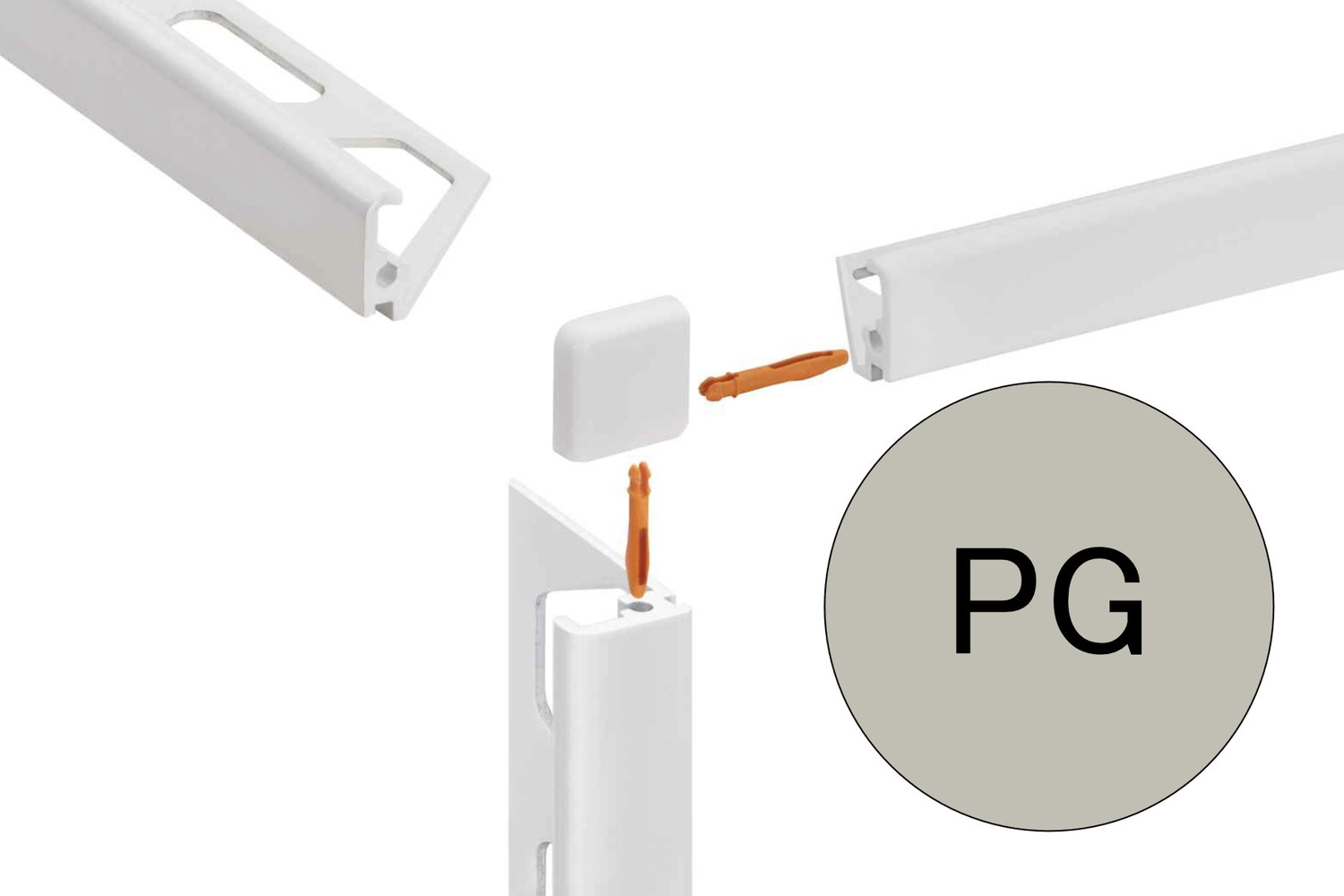 Schlüter Systems JOLLY-AC Außenecke 90° PG - Pastellgrau EV/J80PG