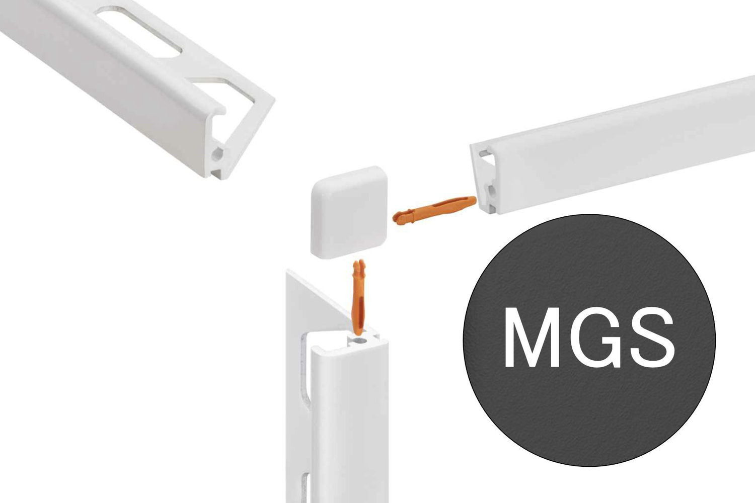 Schlüter Systems JOLLY-AC Außenecke 90° MGS - Graphitschwarz matt EV/J80MGS