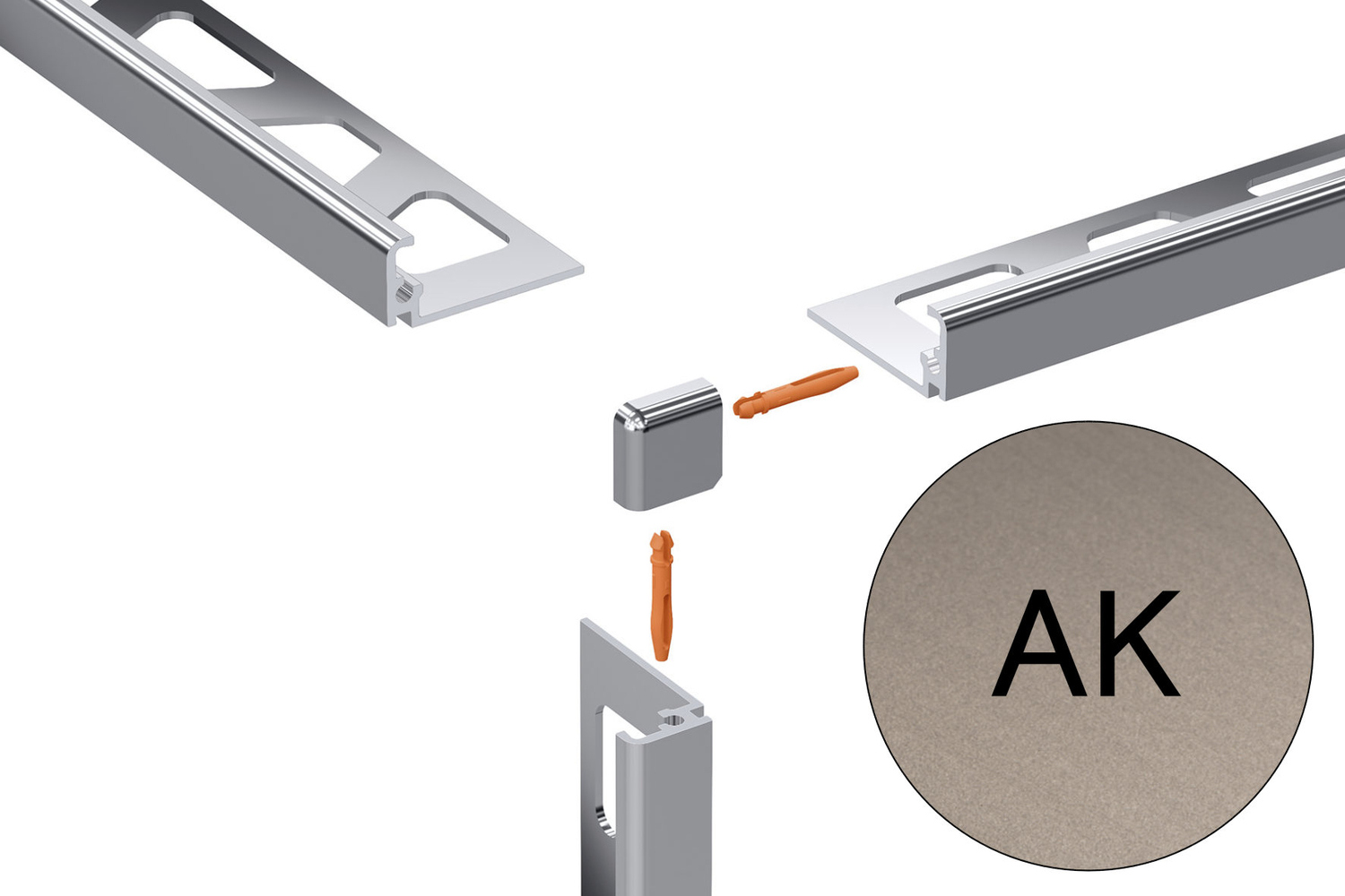 Schlüter Systems JOLLY-AK Außenecke 90° AK - Aluminium kupfer matt eloxiert EV/J60AK
