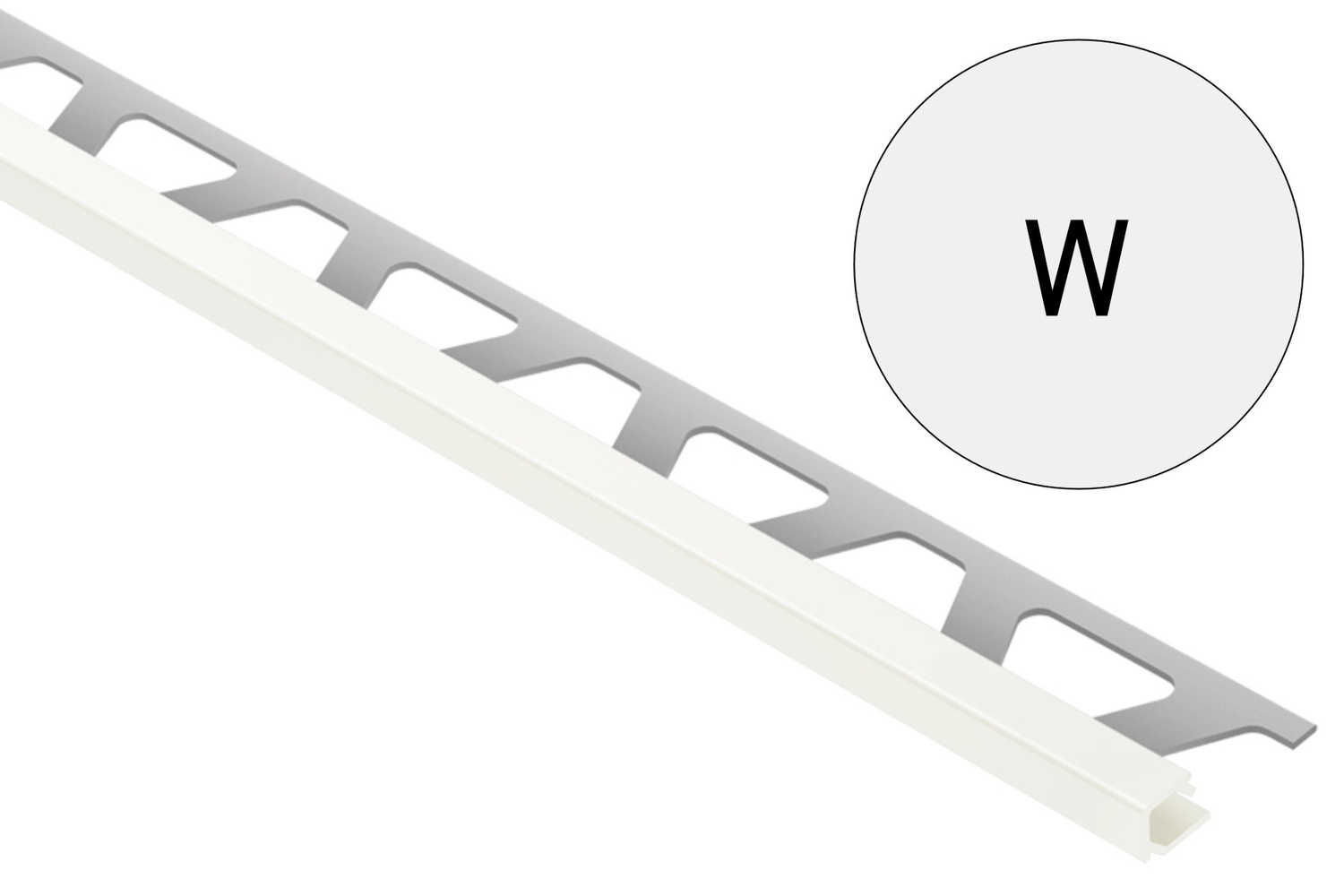 Schlüter Systems QUADEC-AC Abschlussprofil Radiusstanzung W - Weiß R/Q45W