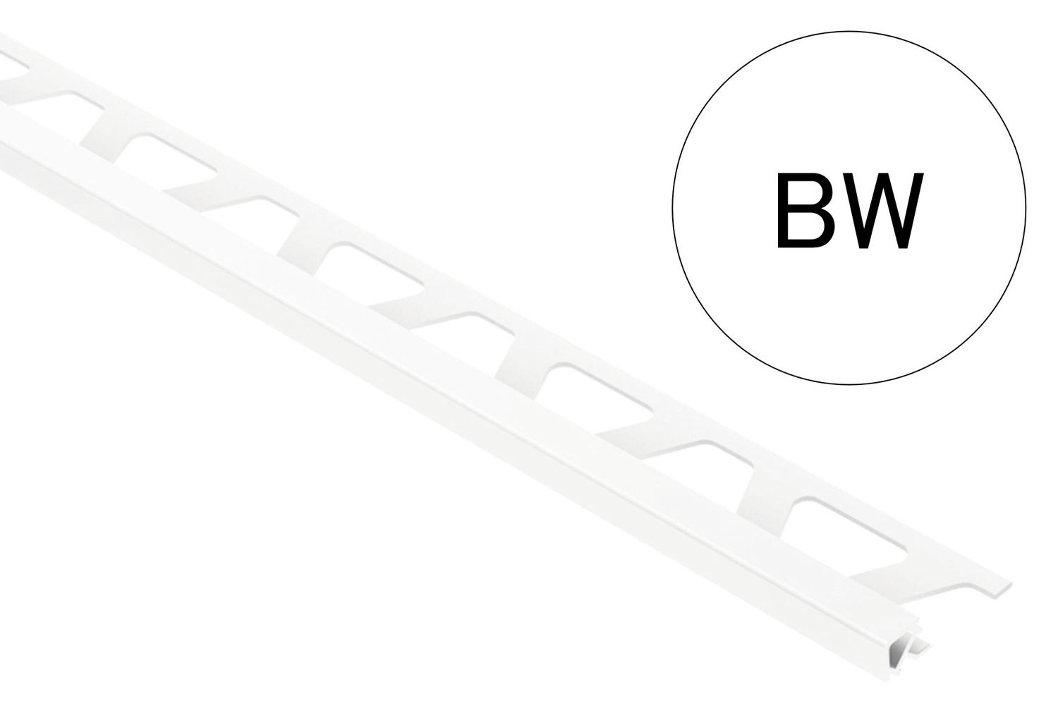 Schlüter Systems QUADEC-PQ Abschlussprofil BW - Brillantweiß PQ60BW