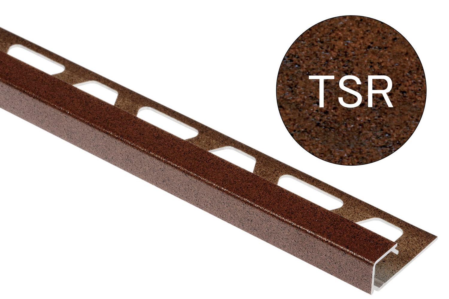 Schlüter Systems QUADEC-TSR Abschlussprofil TSR - Aluminium strukturbeschichtet rostbraun Q100TSR