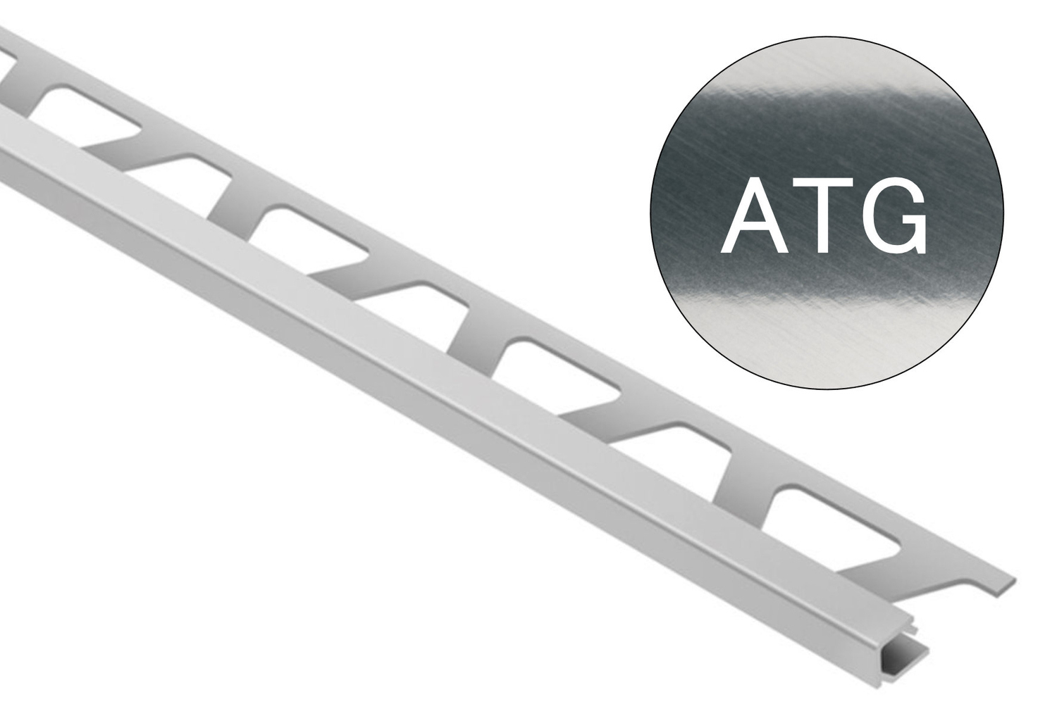 Schlüter Systems QUADEC-ATG Abschlussprofil ATG - Aluminium titan glänzend eloxiert Q80ATG