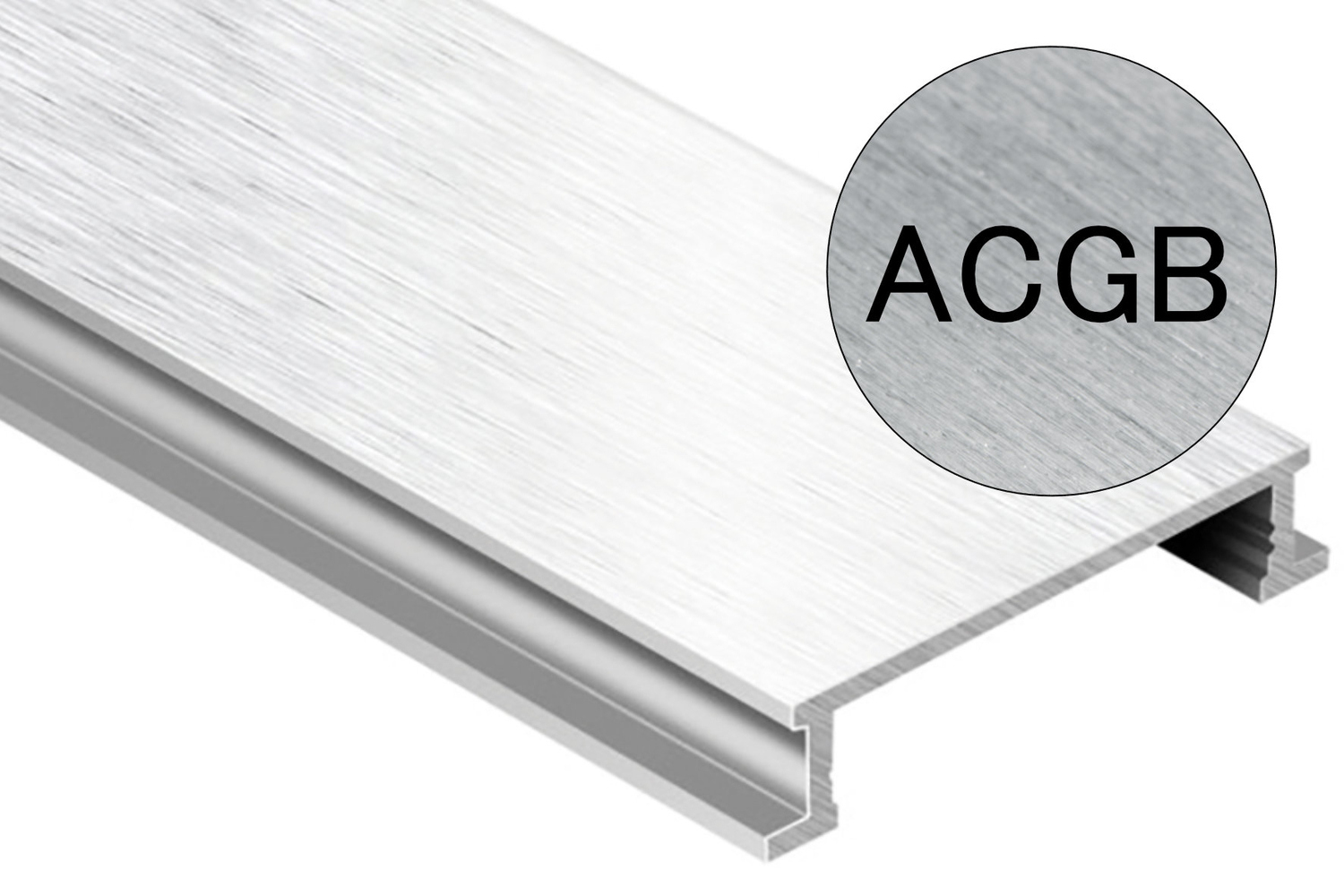 Schlüter Systems DESIGNLINE-ACGB Dekorprofil Aluminium chrom gebürstet eloxiert DL625ACGB
