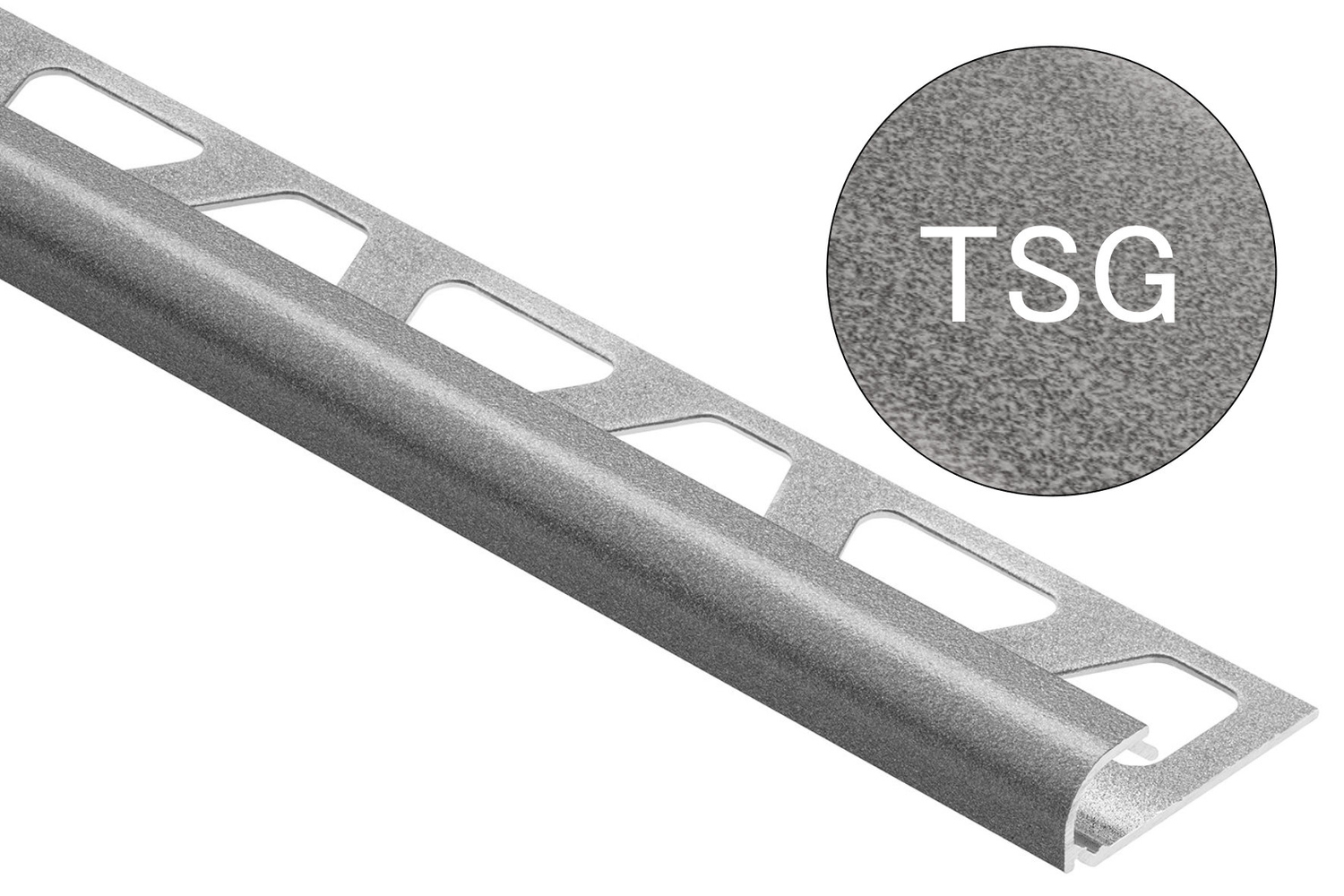 Schlüter Systems RONDEC-TSG Abschlussprofil TSG - Aluminium strukturbeschichtet grau RO60TSG