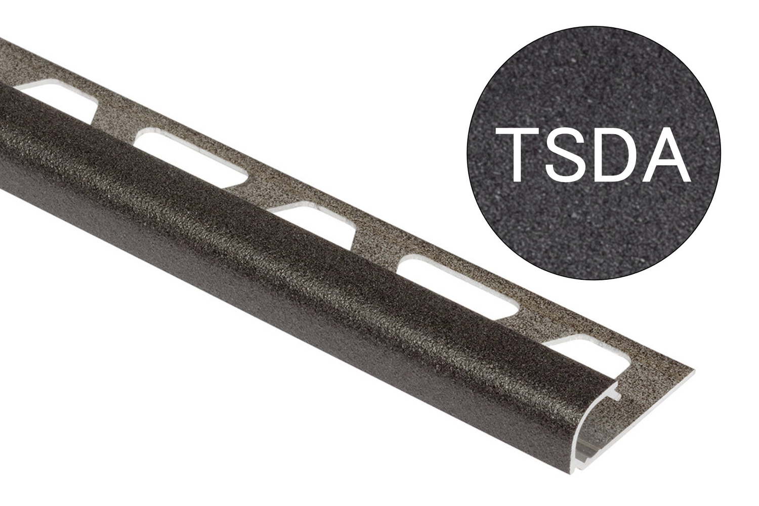 Schlüter Systems RONDEC-TSDA Abschlussprofil TSDA - Aluminium strukturbeschichtet dunkelanthrazit RO125TSDA