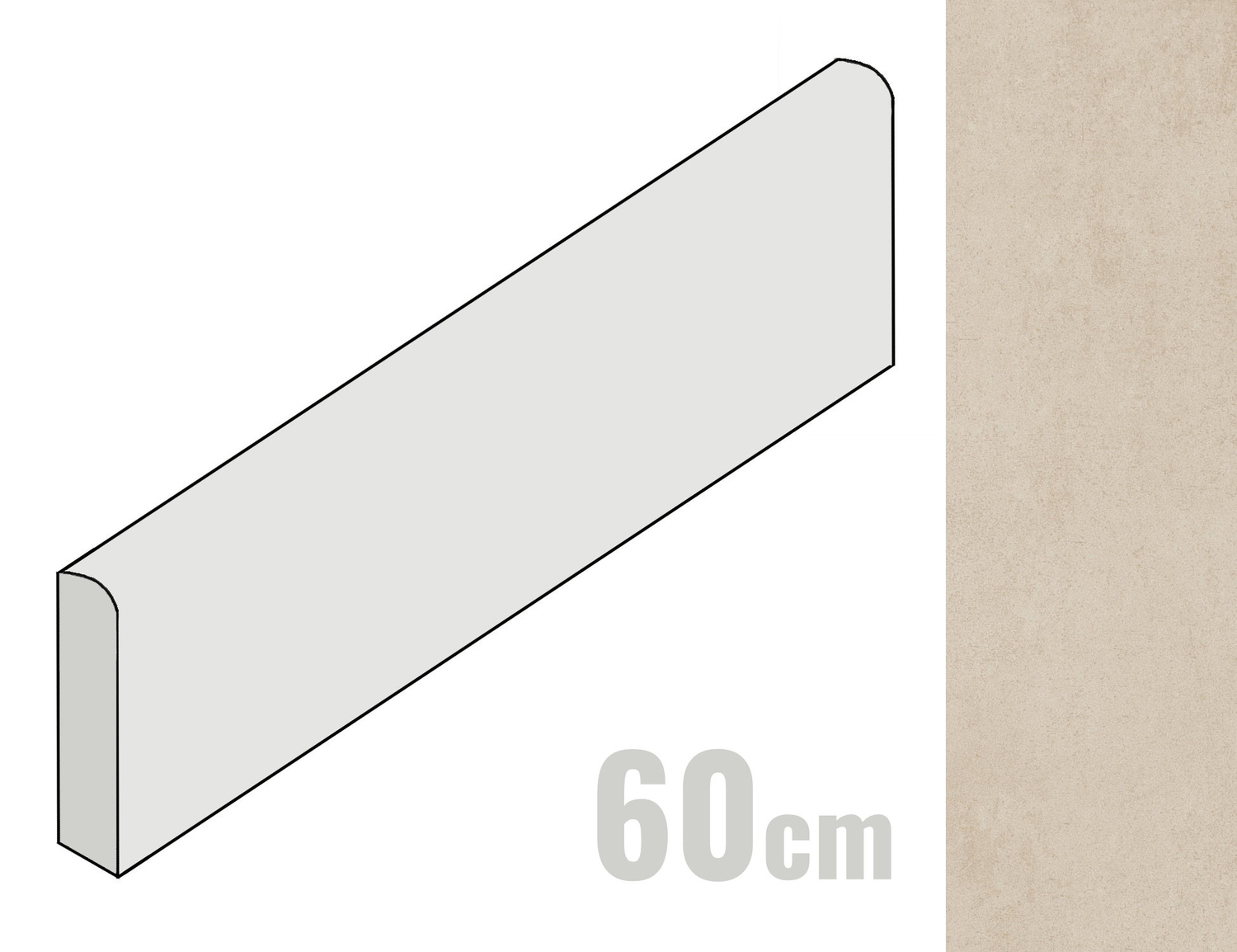 Villeroy & Boch Pure Base Sockel Sonderanfertigung 7x60 Creme Sockel BZ10-60