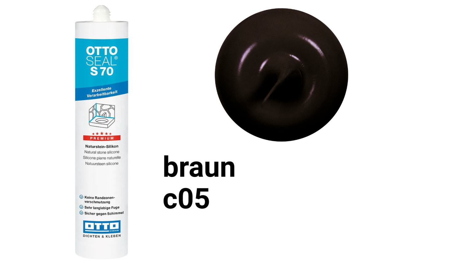 Otto Chemie OTTOSEAL S 70 Naturstein-Silikon Braun S7004C05