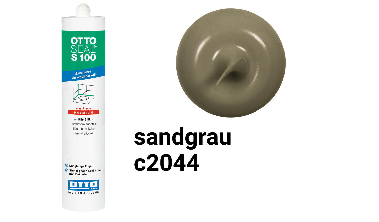 Otto Chemie OTTOSEAL S 100 Sanitär-Silikon Sandgrau S10003C2044
