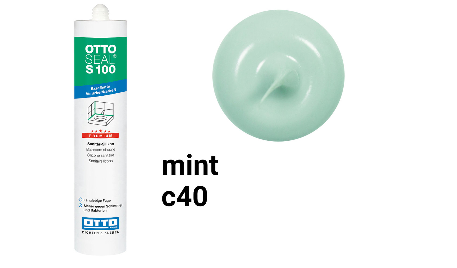 Otto Chemie OTTOSEAL S 100 Sanitär-Silikon Mint S10003C40