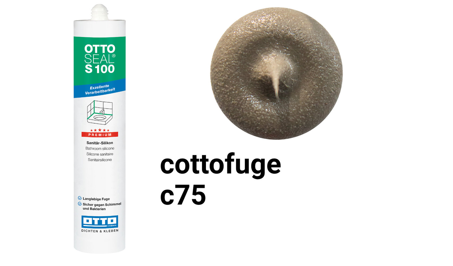 Otto Chemie OTTOSEAL S 100 Sanitär-Silikon Cottofuge S10003C75