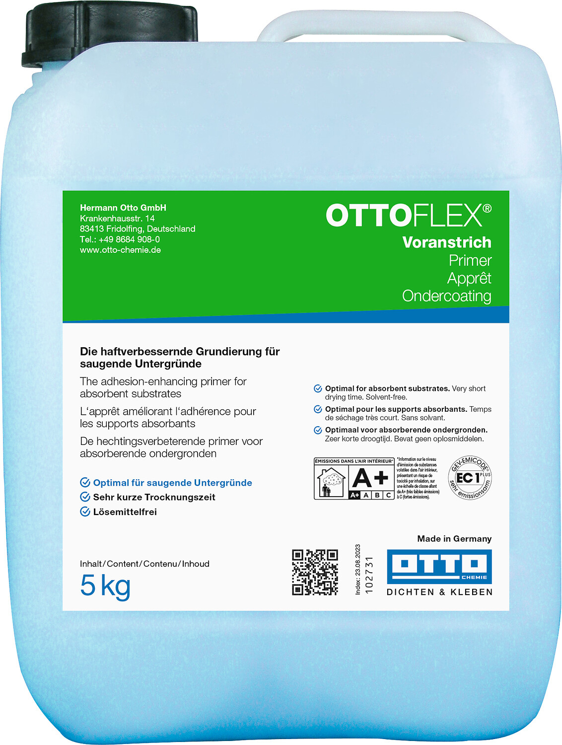 Otto Chemie OTTOFLEX Voranstrich haftverbessernde Grundierung Hellblau OFVA-59