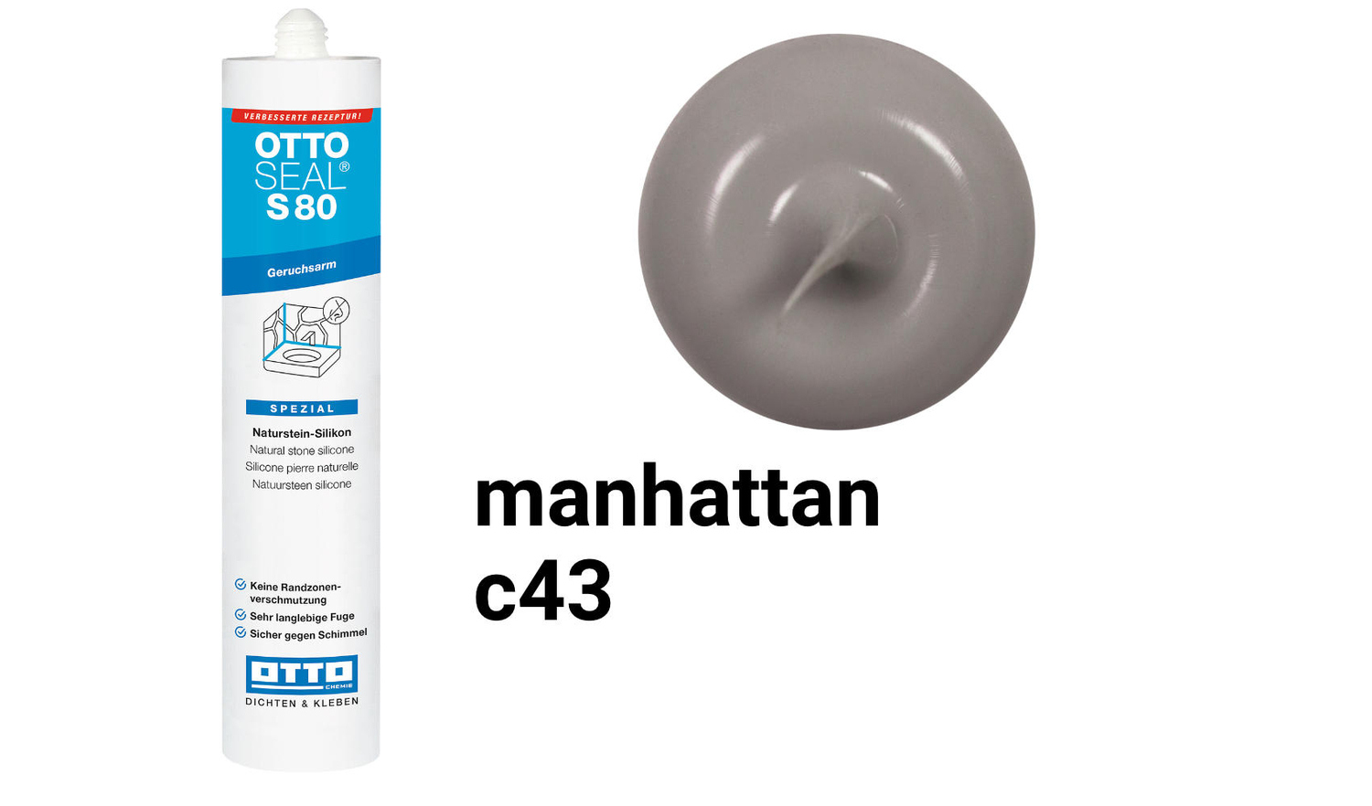 Otto Chemie OTTOSEAL S 80 Das geruchsarme Naturstein-Silikon Manhattan S8004C43