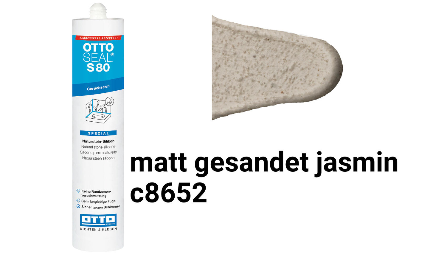 Otto Chemie OTTOSEAL S 80 Das geruchsarme Naturstein-Silikon Matt Gesandet Jasmin S8004C8652
