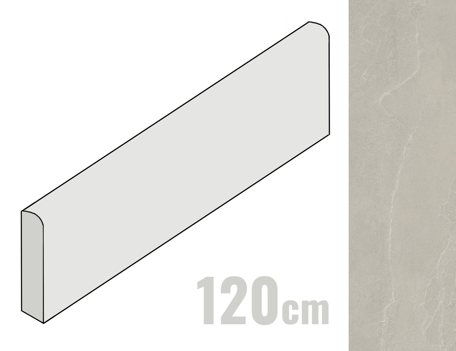 Imola Ceramica Azuma Rock Sockel 6x120 Silver AG A.RCK BT120AG (194364)
