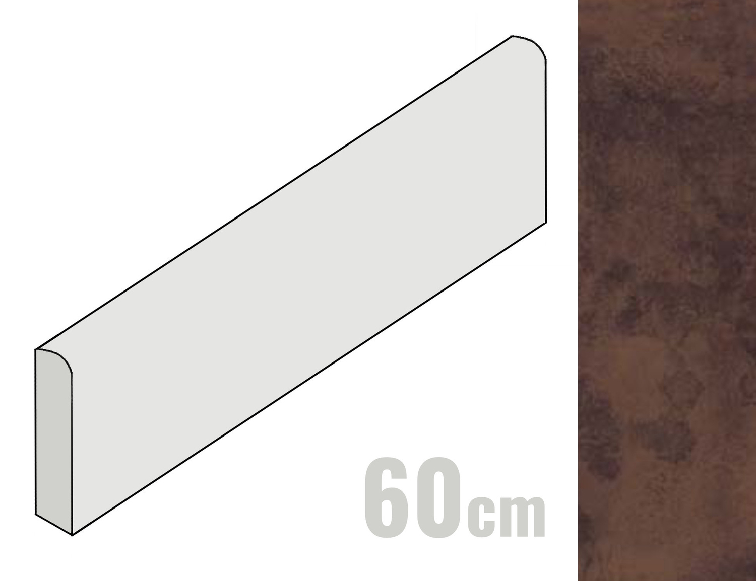 Imola Ceramica Tube Sockel 6x60 Brown T TUBE BT60T (162095)