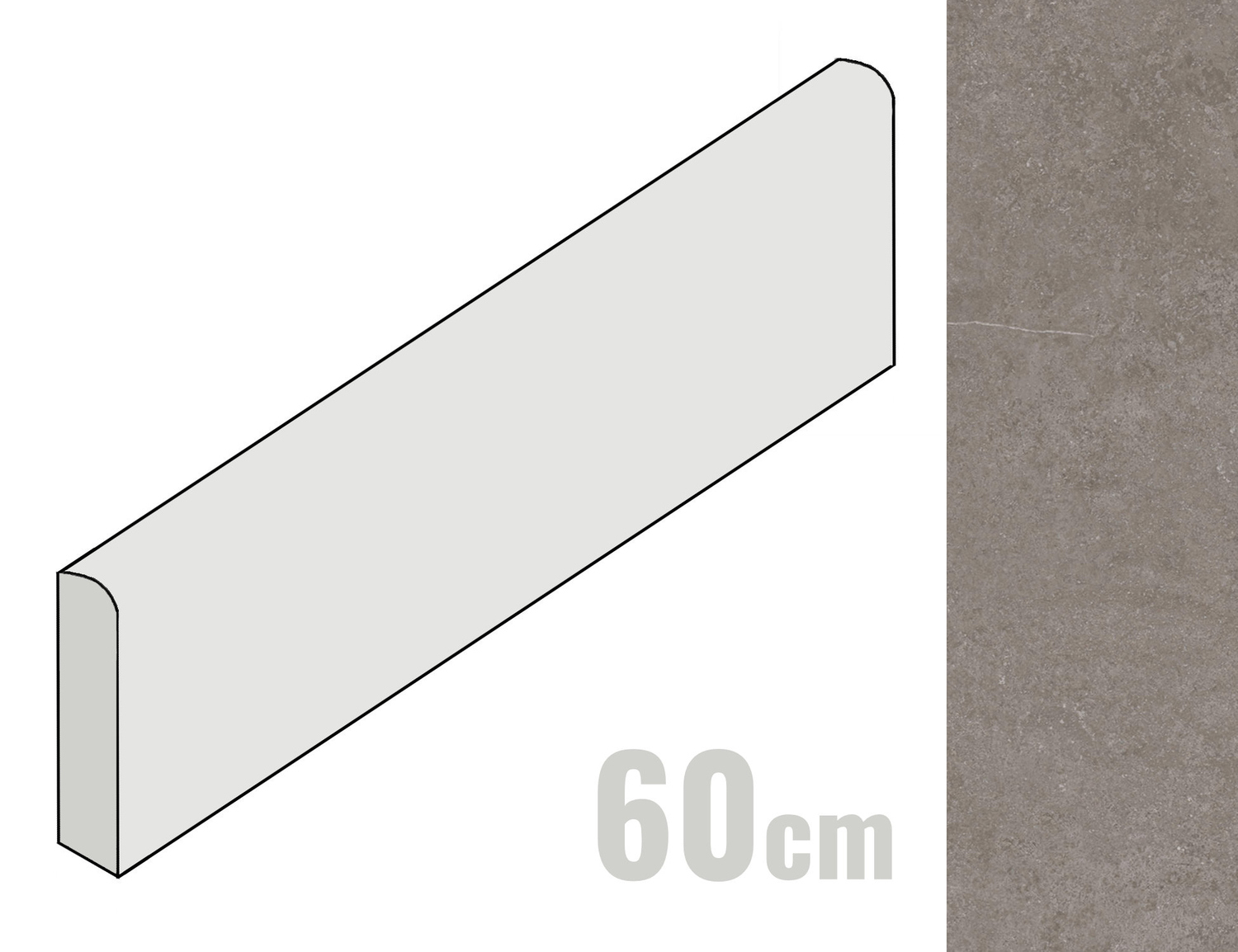 Imola Ceramica Stoncrete Sockel 6x60 Grey G STCR BT60G (172248)