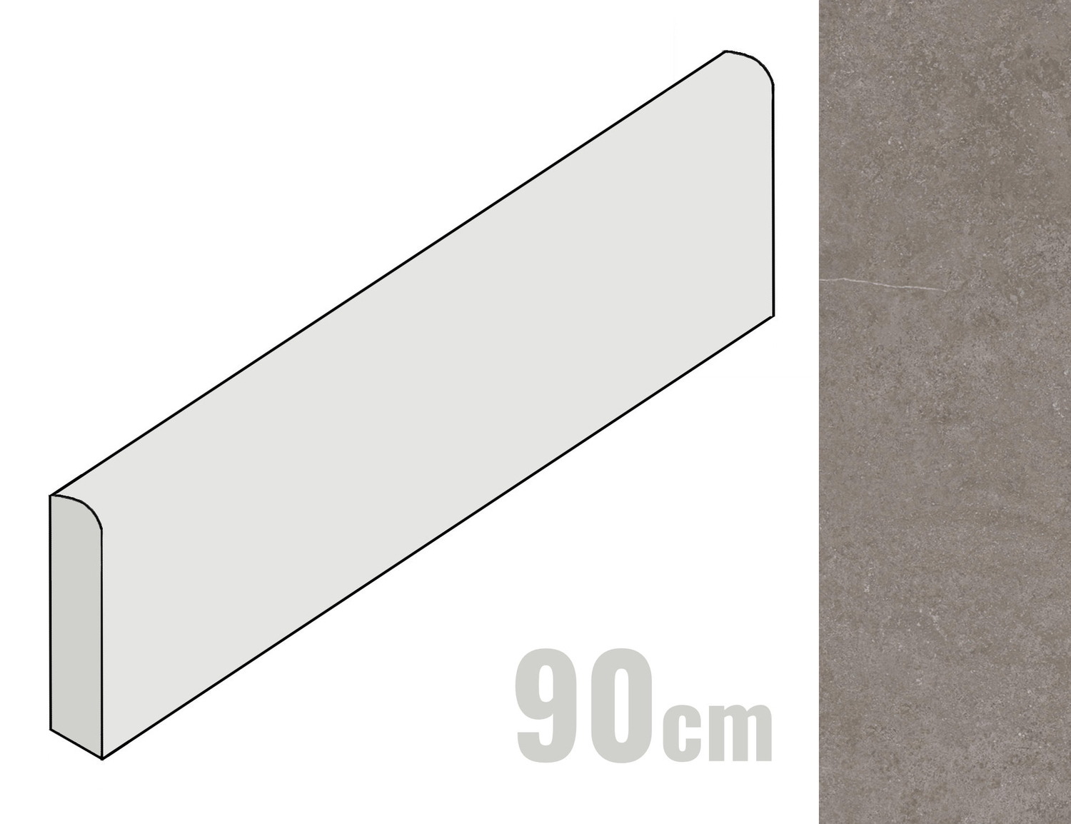 Imola Ceramica Stoncrete Sockel 6x90 Grey G STCR BT90G (172252)