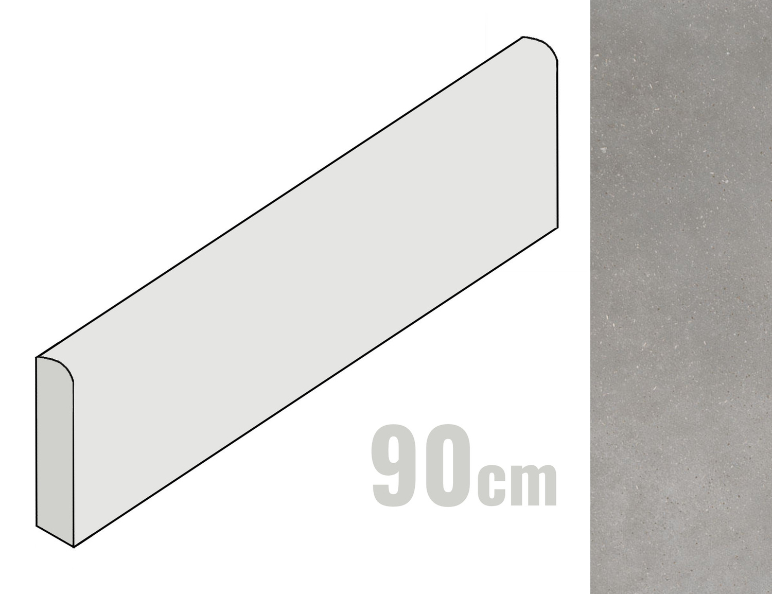 Imola Ceramica Blox Sockel 6x90 Grey G BLOX BT90G (174698)