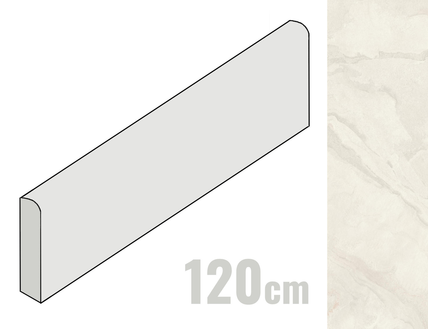 Imola Ceramica The Rock Sockel 6x120 Ardesia ARDESI6 BT120 (183462)