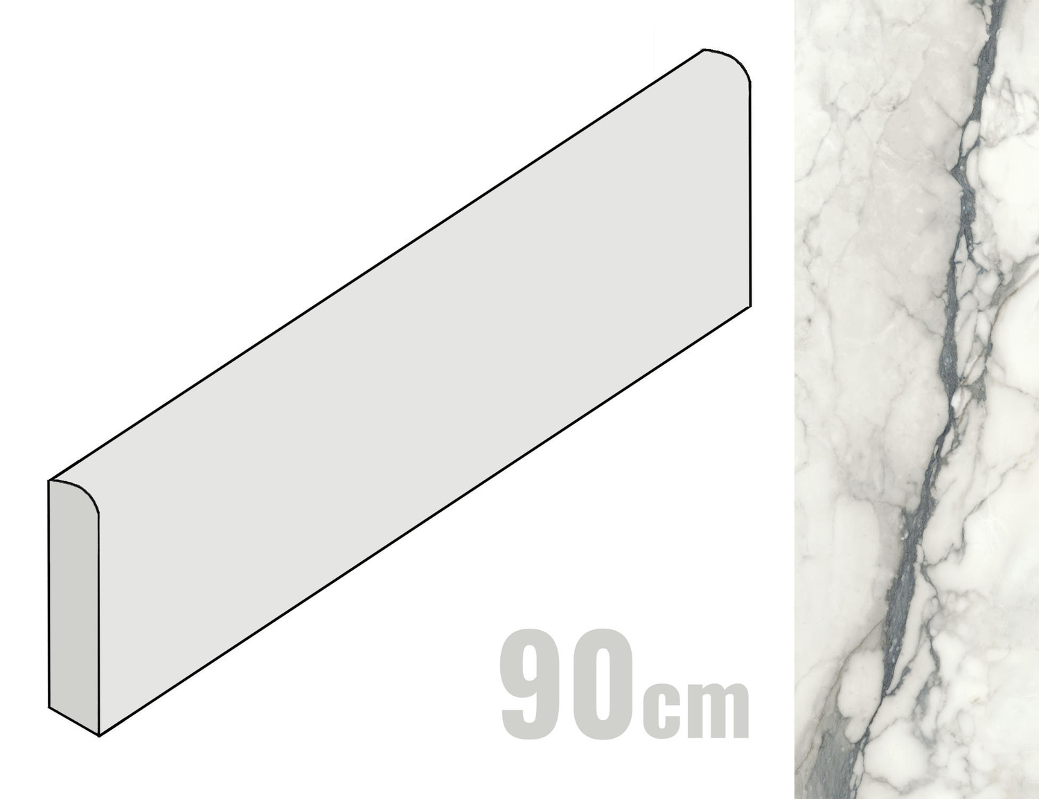 Imola Ceramica The Rock Sockel 6x90 Breccia Capraia BRECAP BT90 (194343)