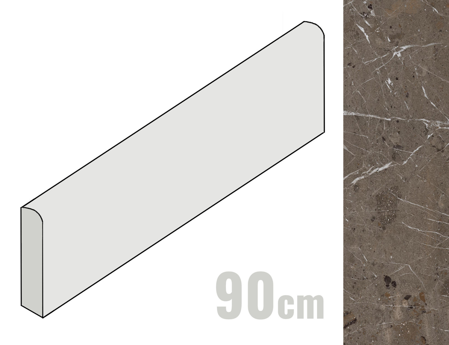 Imola Ceramica The Rock Sockel 6x90 Breccia Imperiale BREIMP BT90 (188329)