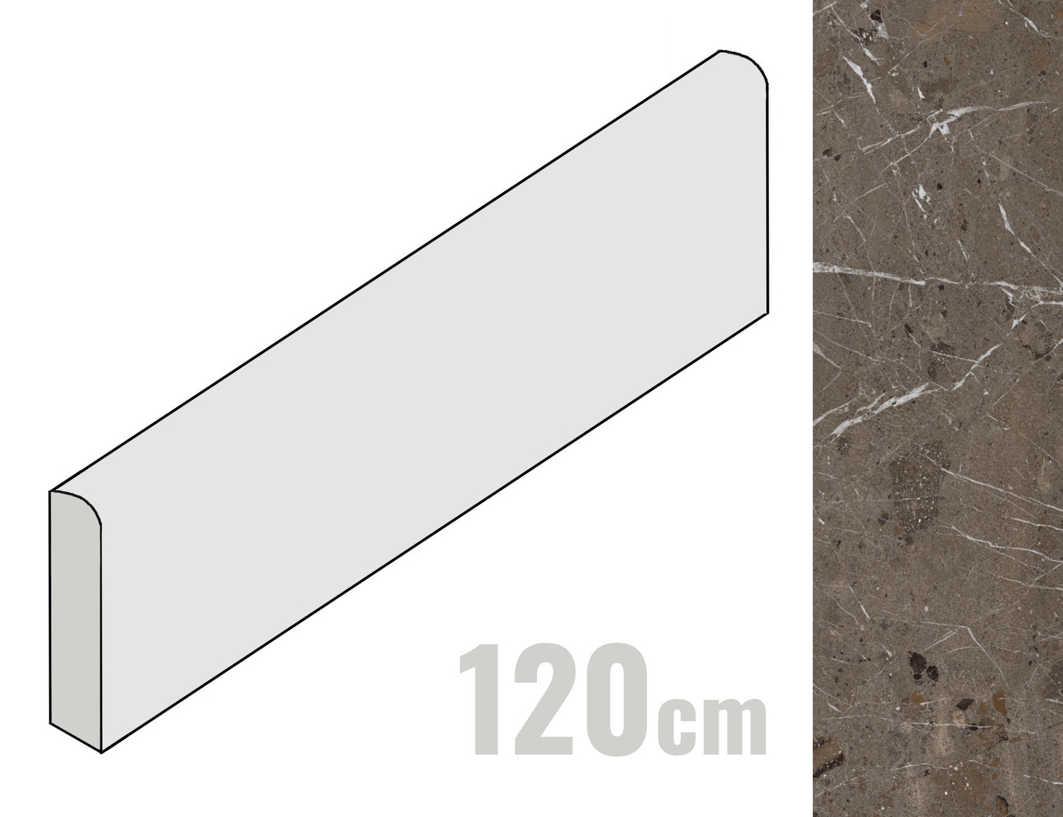 Imola Ceramica The Rock Sockel 6x120 Breccia Imperiale BREIMP6 BT120 (188246)
