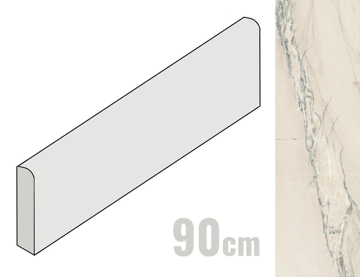 Imola Ceramica The Rock Sockel 6x90 Macaubas MACAUB BT90 (188325)
