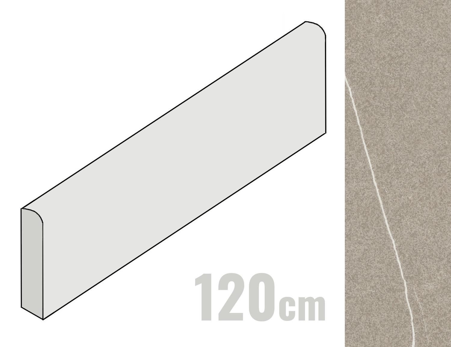 Imola Ceramica The Rock Sockel 6x120 Piasentina PIASEN6 BT120 (183459)