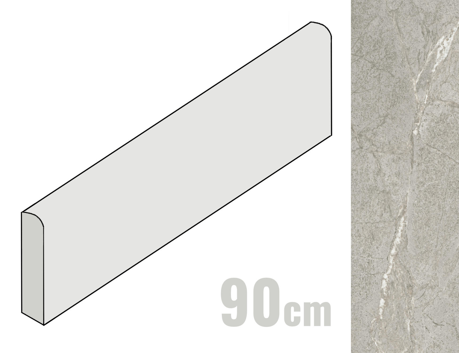 Imola Ceramica The Rock Sockel 6x90 Soapstone SOAPST BT90 (188323)