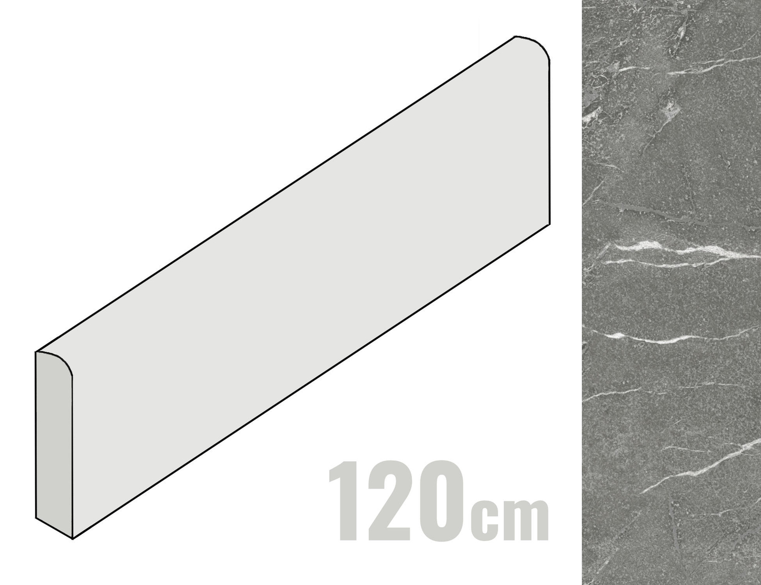 Imola Ceramica The Rock Sockel 6x120 Negresco NEGRES6 BT120 (183460)