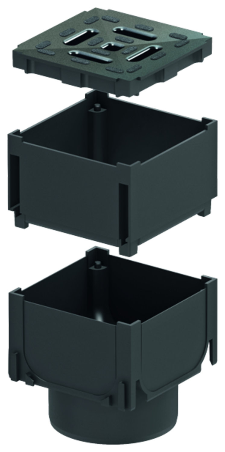 ACO Self Hexaline 2.0 Revisionselement für Schlitzhöhe 60 mm Schwarz 319560