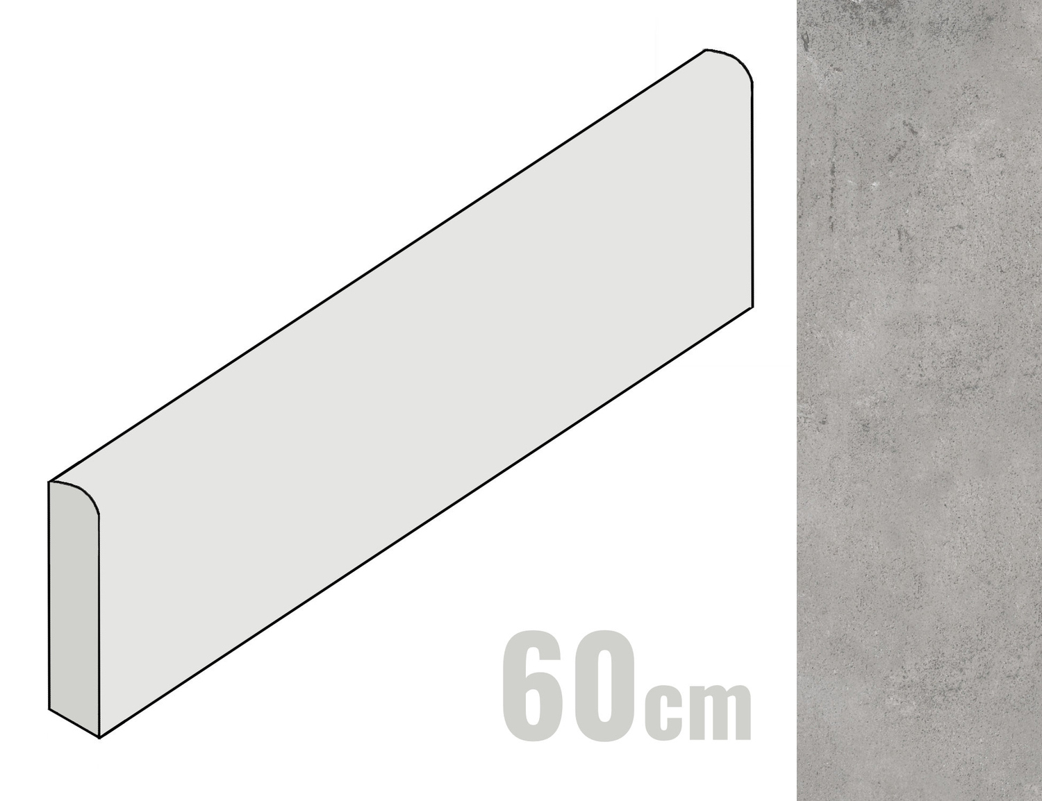 Ragno Clayton Sockel 7x60 Iron RAQU