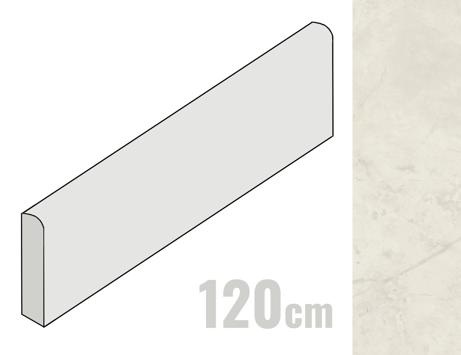 Atlas Concorde Marvel X Sockel 7.2x120 Calacatta Perla AGFX